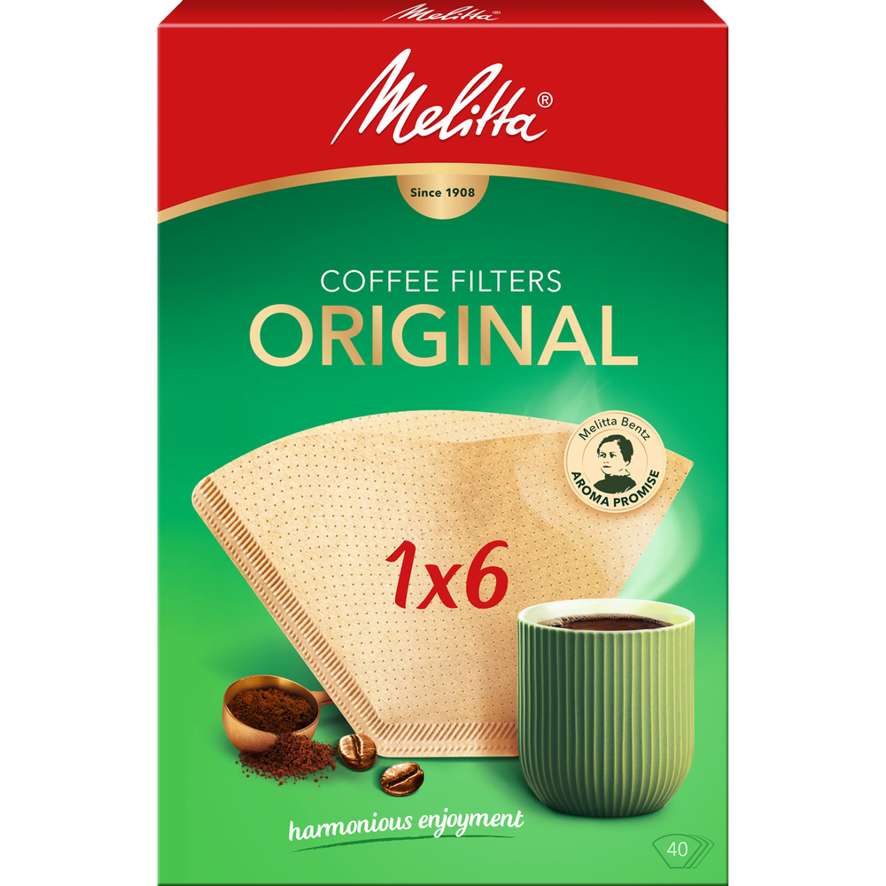 Melitta Kaffee-Filtertüten Original 102 Aroma Naturbraun, 80 St