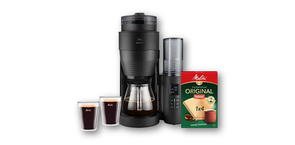 Produktbundle Melitta Aromafresh mit Kaffeeglässern und Kaffeefiltern