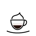 Icon of a cup of Espresso macchiato