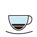 Icon of a cup of Americano with an extra Shot Espresso