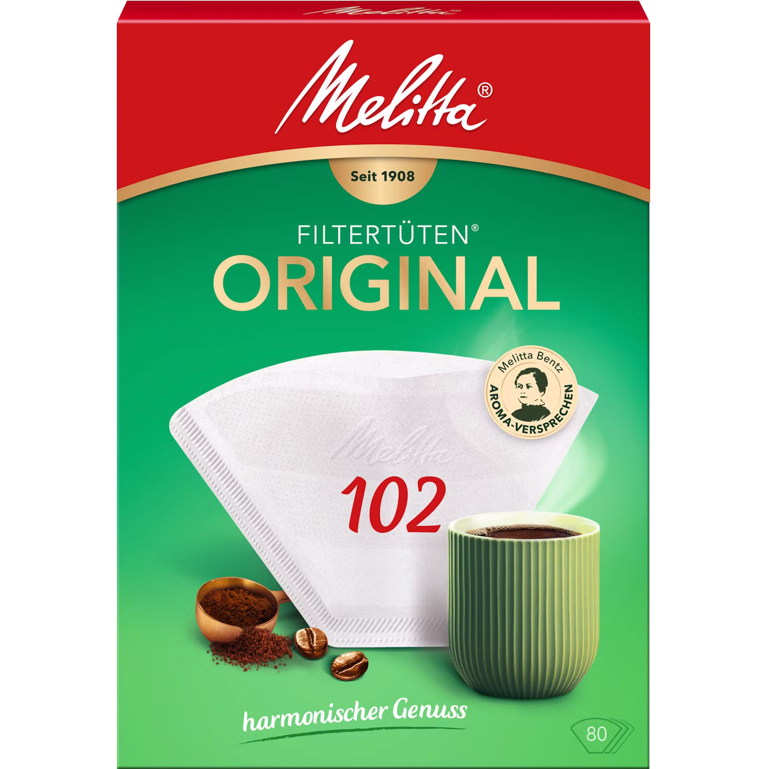 Produktbild von Melitta® Original, 102®, weiß, 80 St. Filtertüten®, Weiss - 1