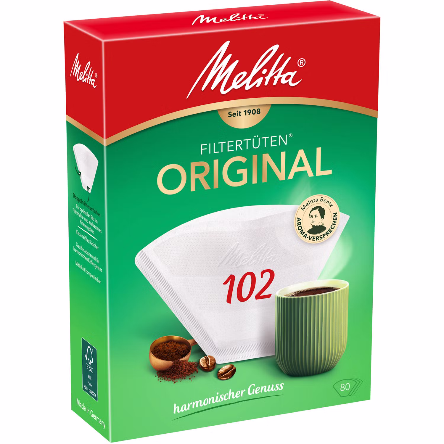 Produktbild von Melitta® Original, 102®, weiß, 80 St. Filtertüten®, Weiss - 2