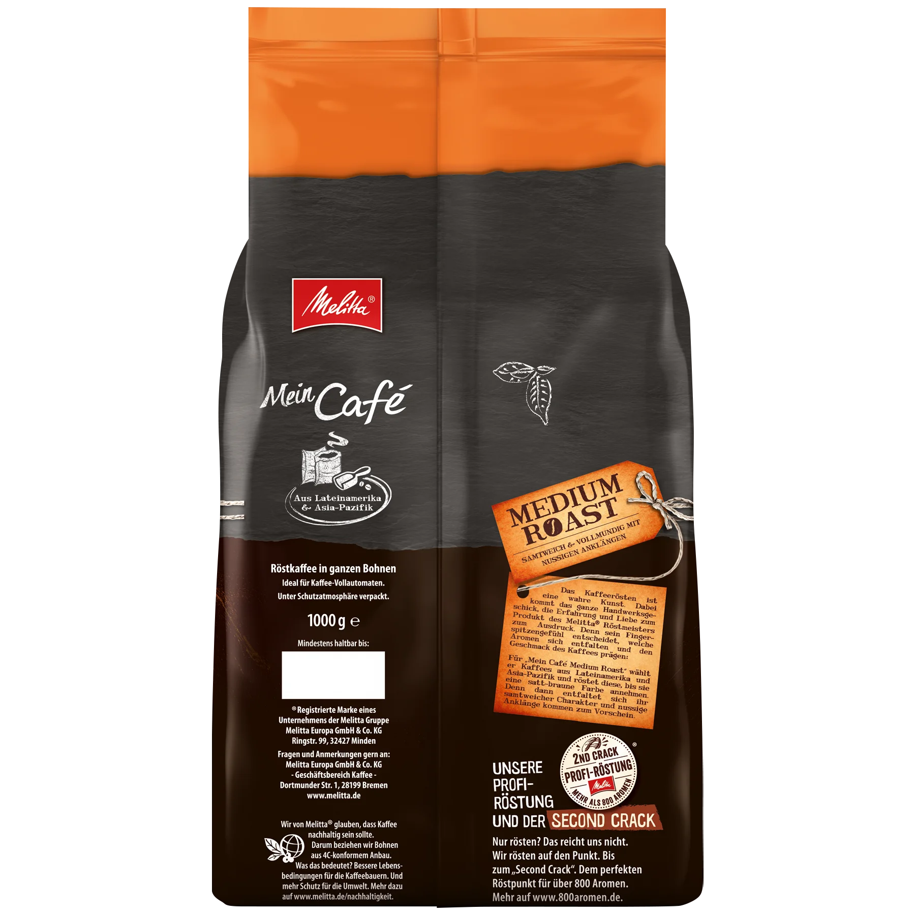 Produktbild von Melitta® Mein Café Medium Roast Kaffeebohnen 1000g - 3