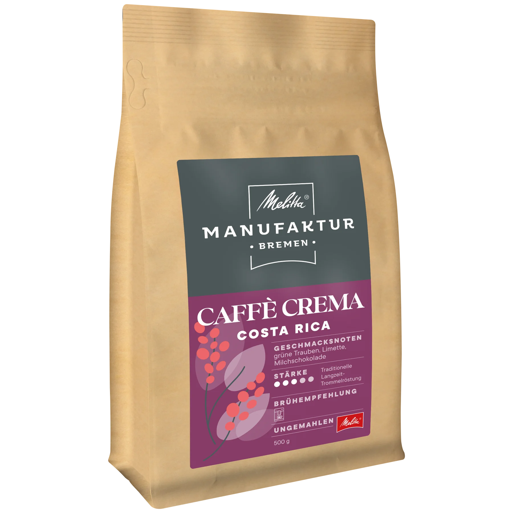 Produktbild von Melitta® Manufaktur-Kaffee Caffè Crema Costa Rica Kaffeebohnen 500g,  - 2