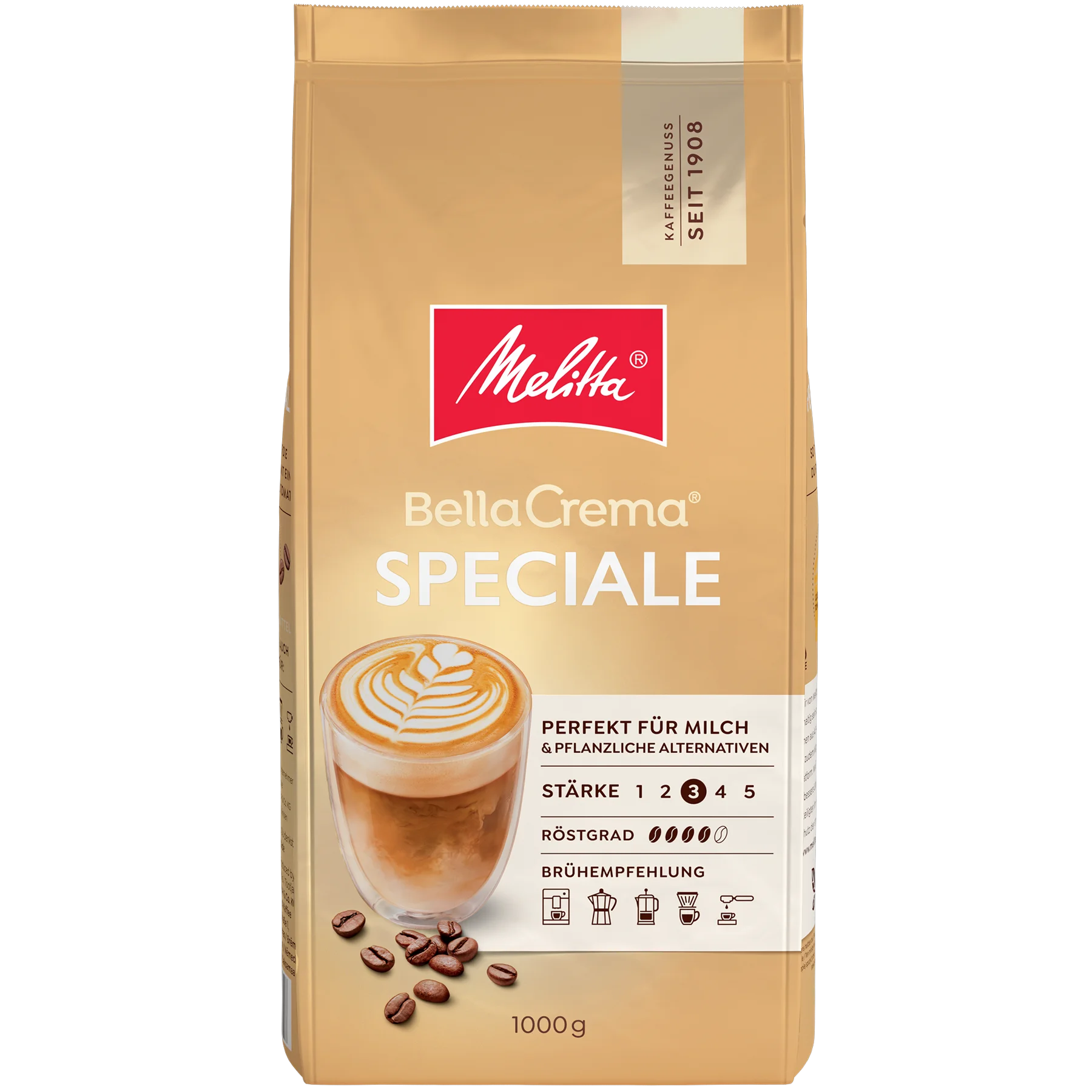 Melitta® BellaCrema® Speciale Produktbild von Melitta® BellaCrema® Speciale Kaffeebohnen 1000g - 1