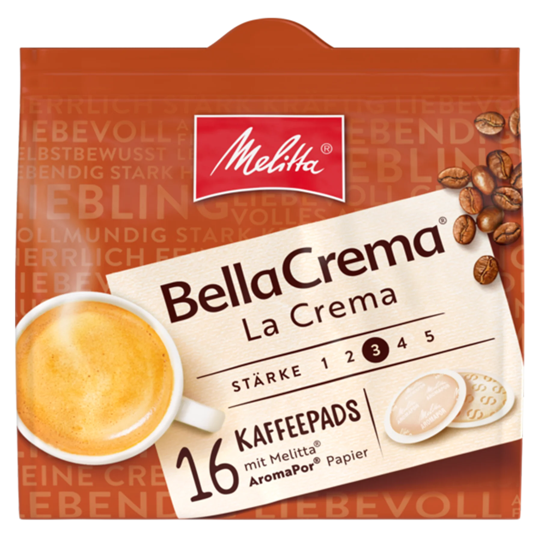 Melitta® BellaCrema® LaCrema Produktbild von Melitta® BellaCrema® LaCrema Kaffeepads - 2