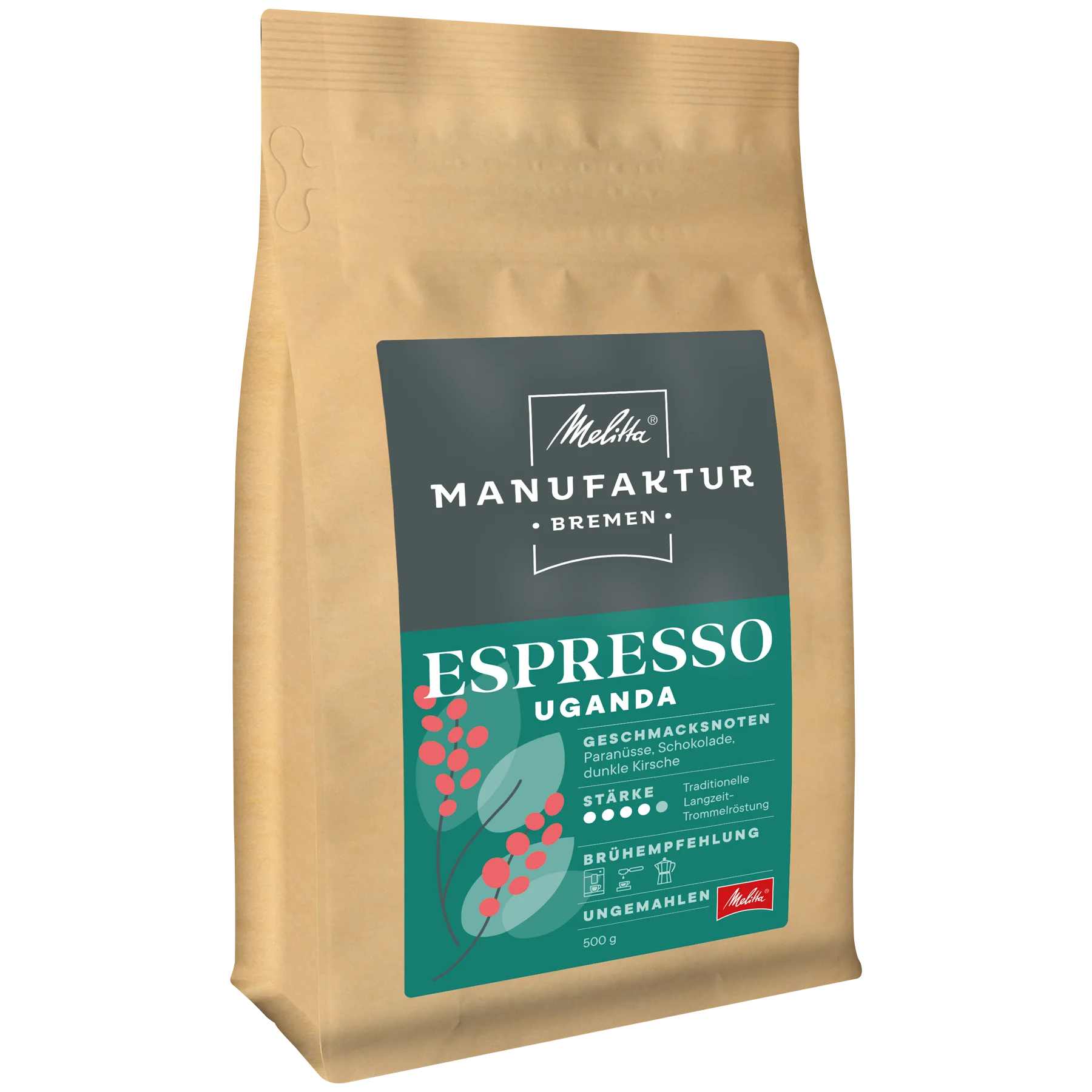Produktbild von Melitta® Manufaktur-Kaffee Espresso Uganda Kaffeebohnen 500g, - 2