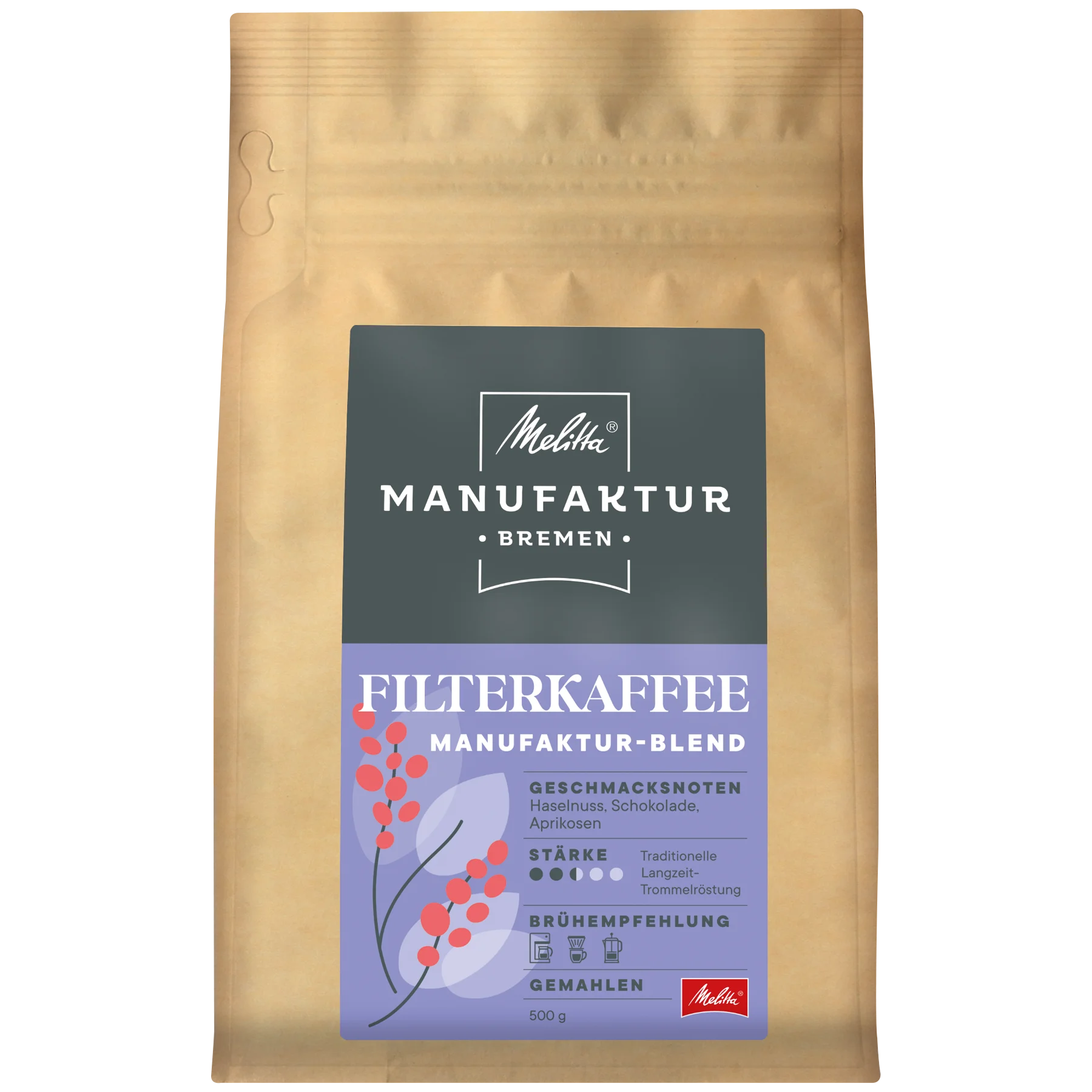 Produktbild von Melitta® Manufaktur-Kaffee Filterkaffee gemahlen Filterkaffee 500g - 3