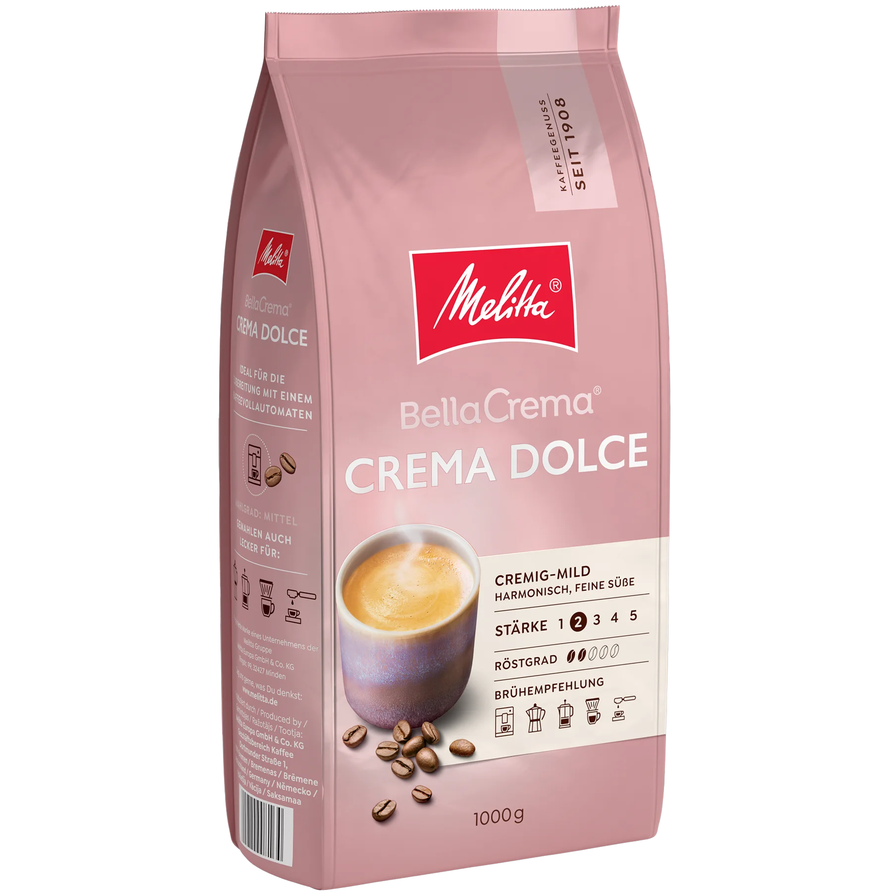 Produktbild von Melitta® BellaCrema® Crema Dolce Kaffeebohnen 1000g - 2