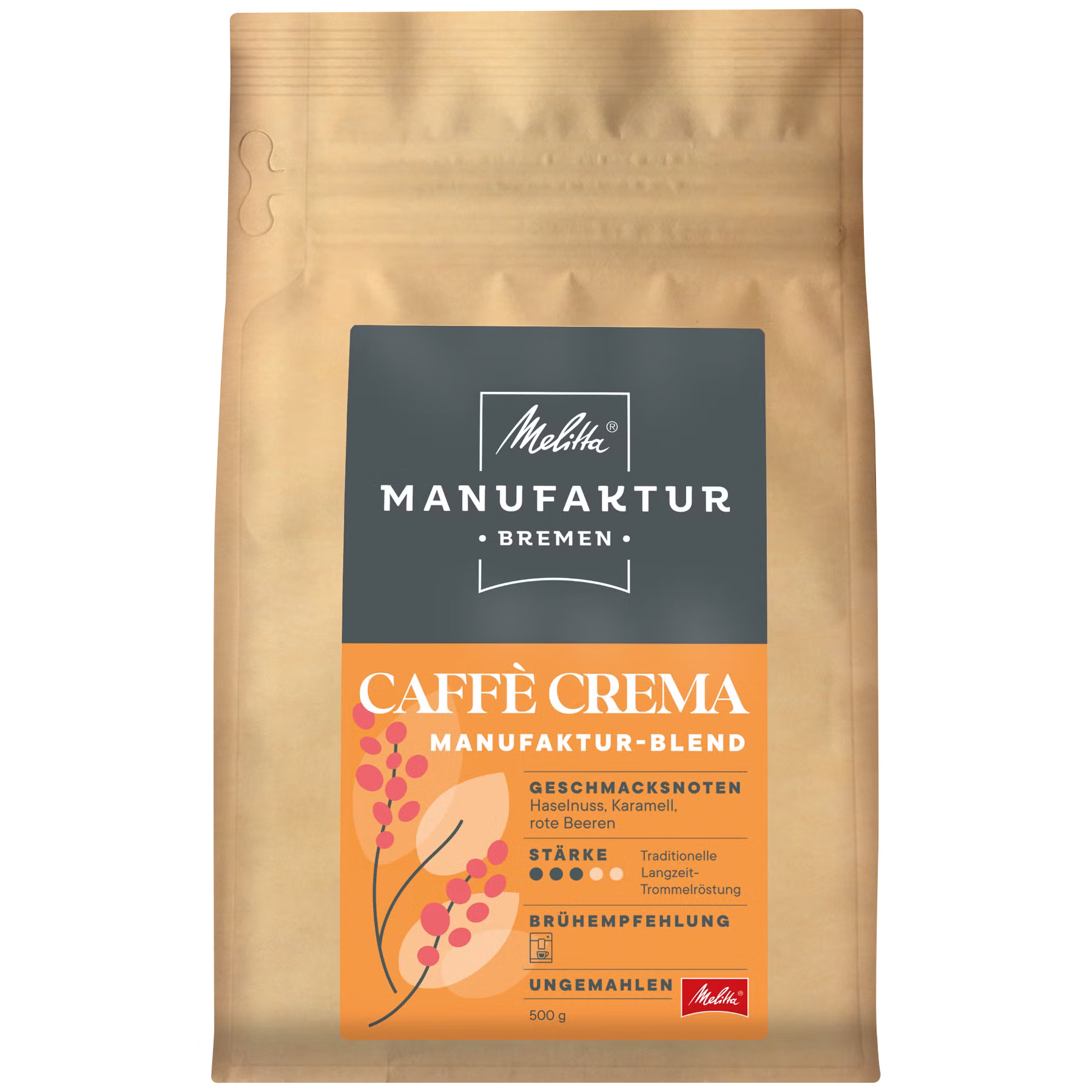 Produktbild von Melitta® Manufaktur-Kaffee Caffè Crema Kaffeebohnen 500g, - 8