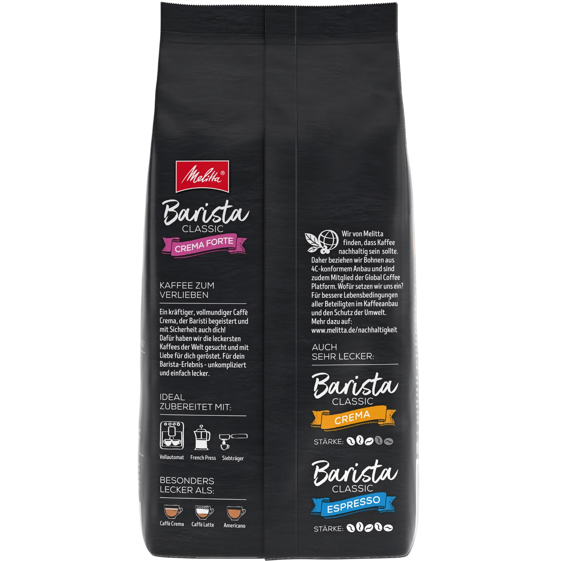 Produktbild von Melitta® Barista Crema Forte Kaffeebohnen 1000g - 4