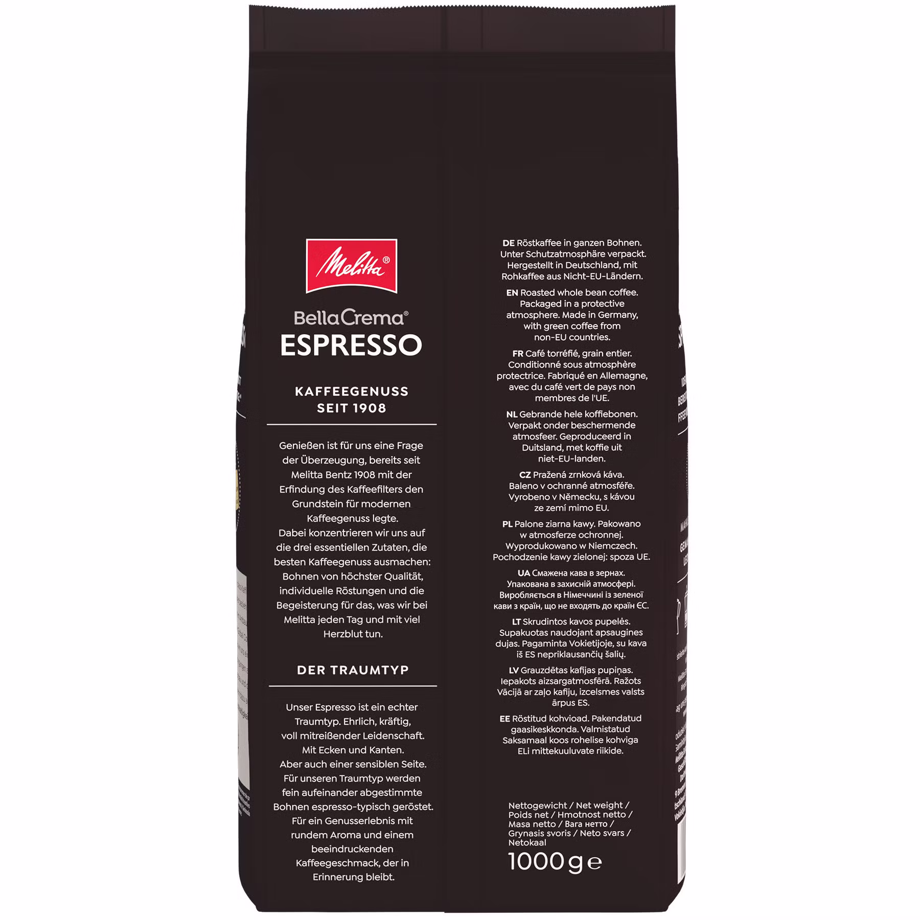 Image du produit : grains de café expresso Melitta® BellaCrema® 1 000 g, - 6