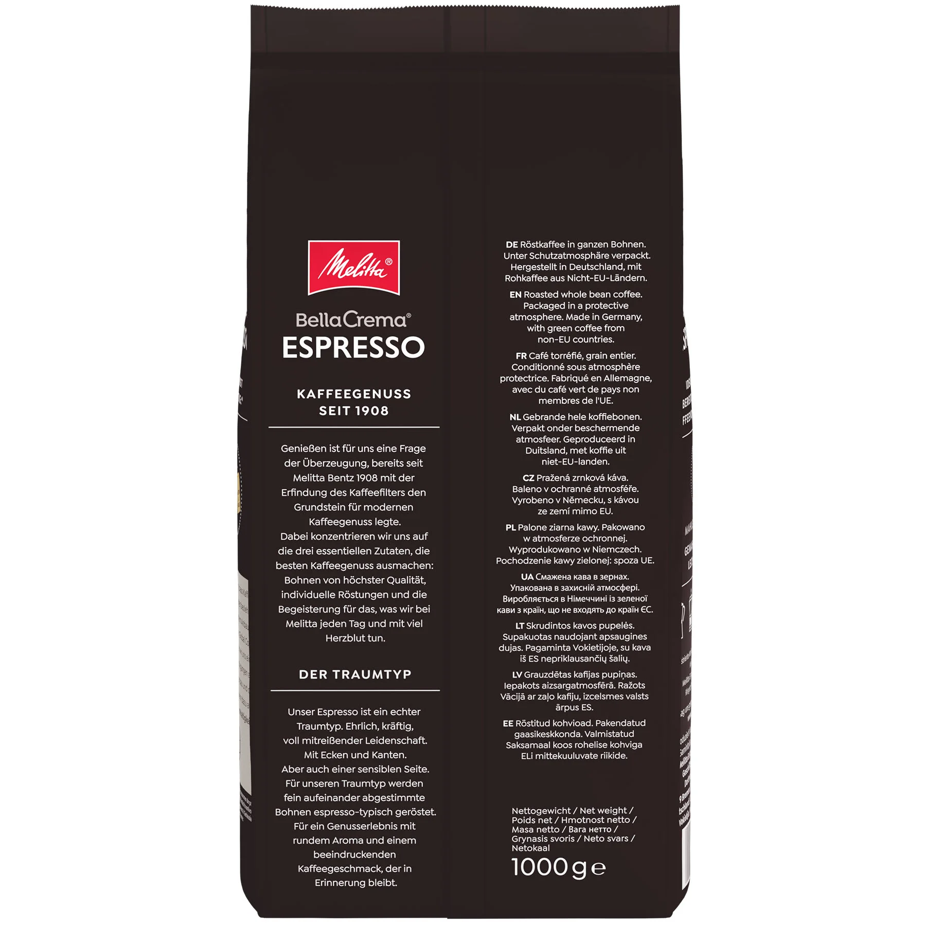 Product image of Melitta® BellaCrema® Espresso Coffee Beans 1000g, - 6