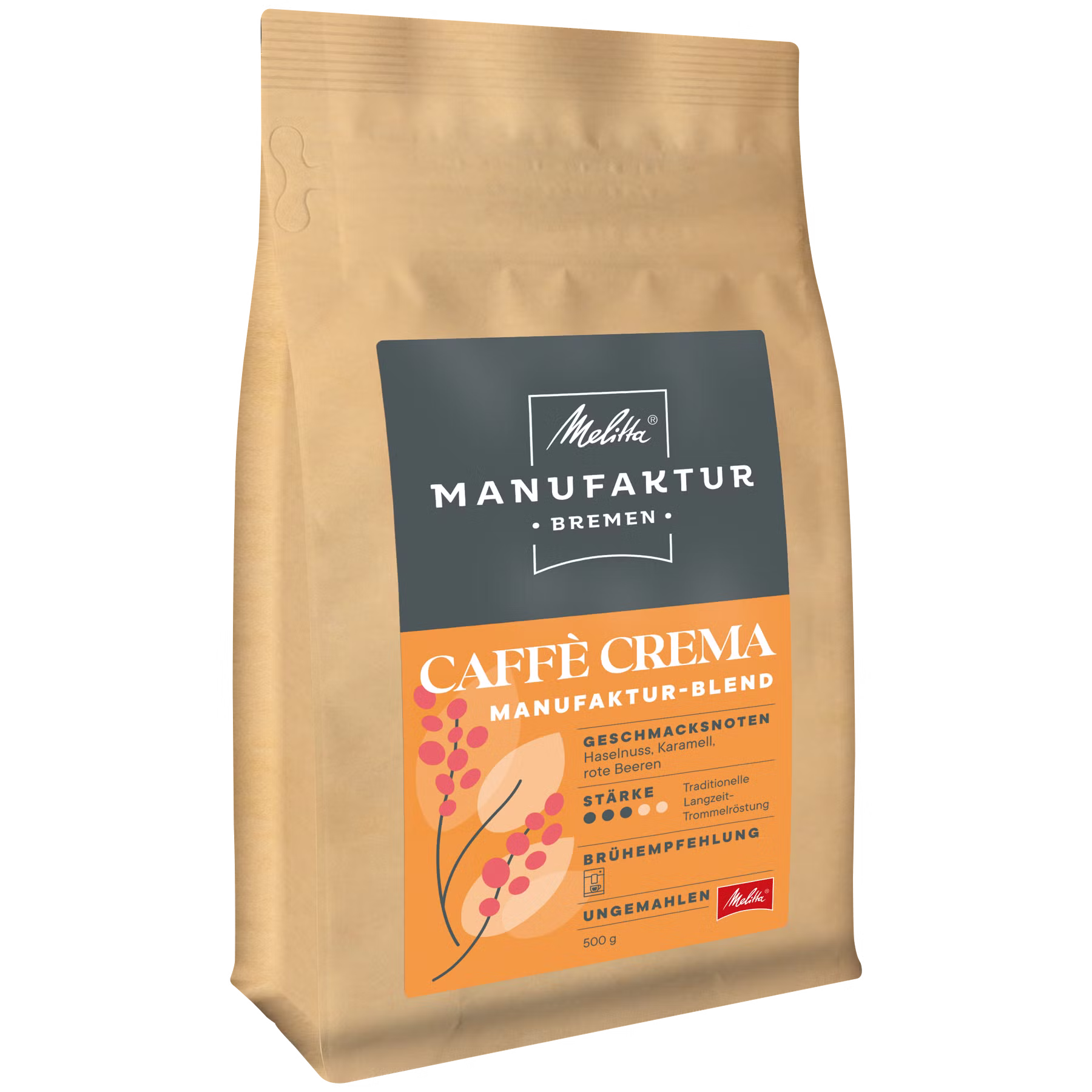 Produktbild von Melitta® Manufaktur-Kaffee Caffè Crema Kaffeebohnen 500g, - 7