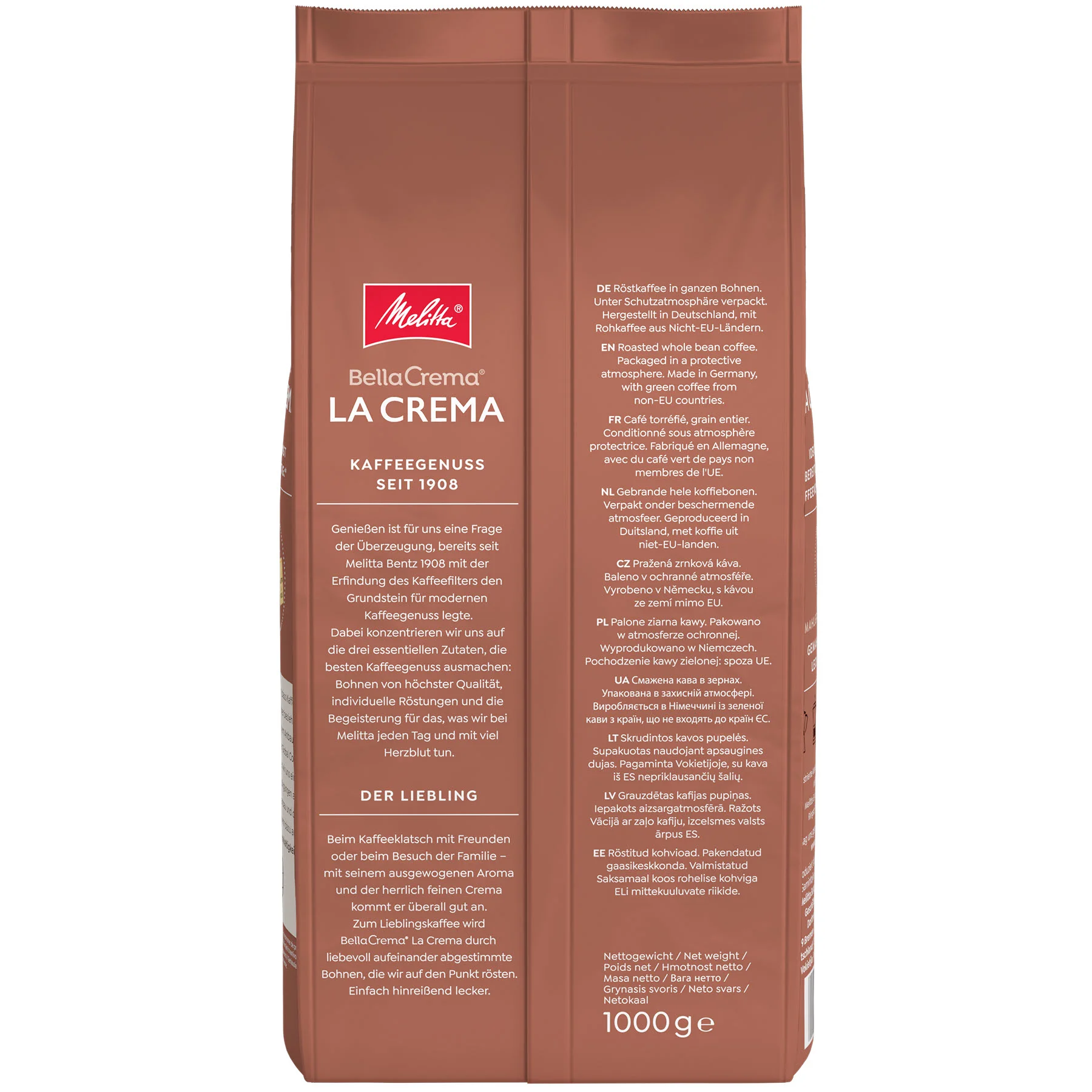 Product image of Melitta® BellaCrema® La Crema coffee beans 1000g, - 6