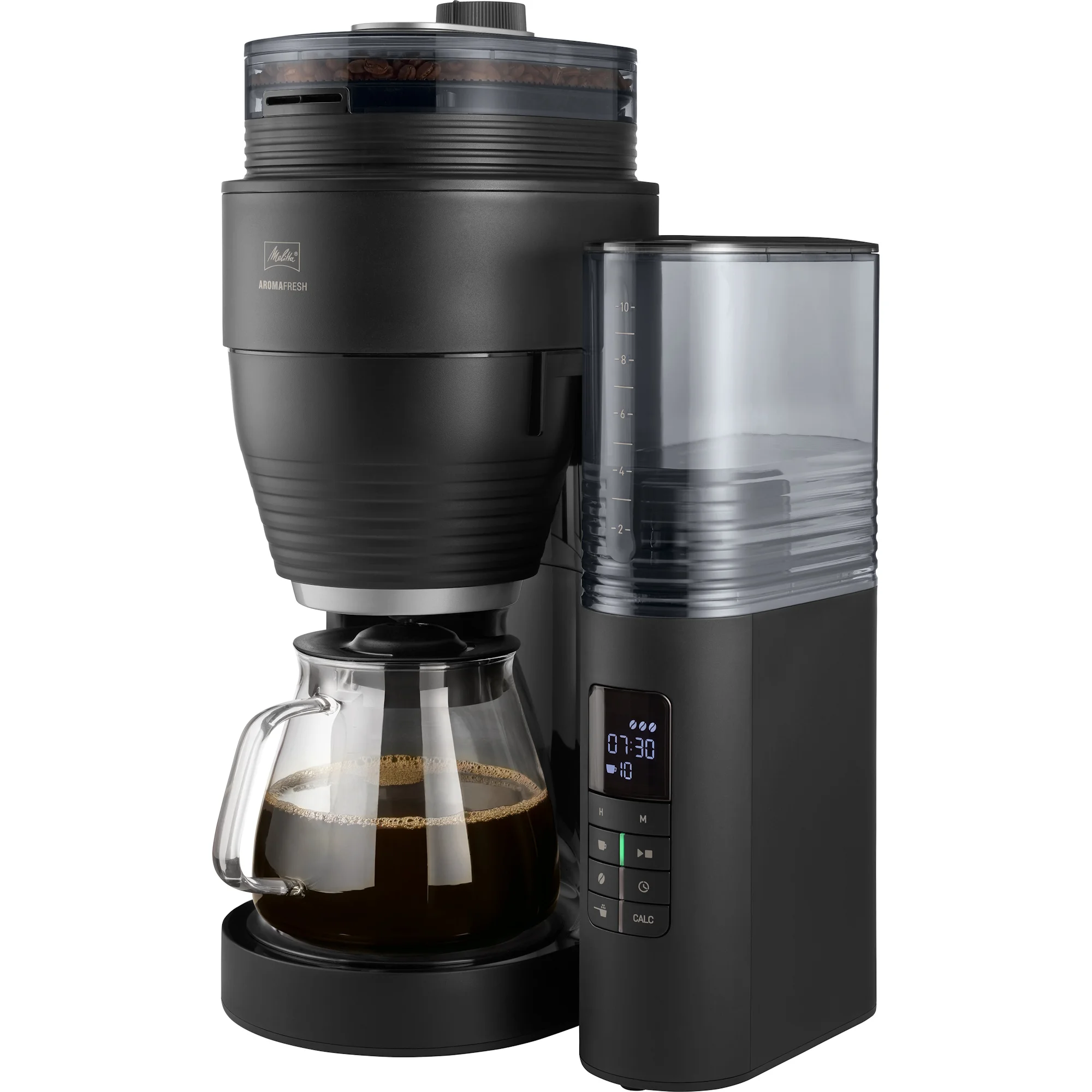 Produktbild von AromaFresh X Filterkaffeemaschine mit Mahlwerk, Schwarz-Silber - 6