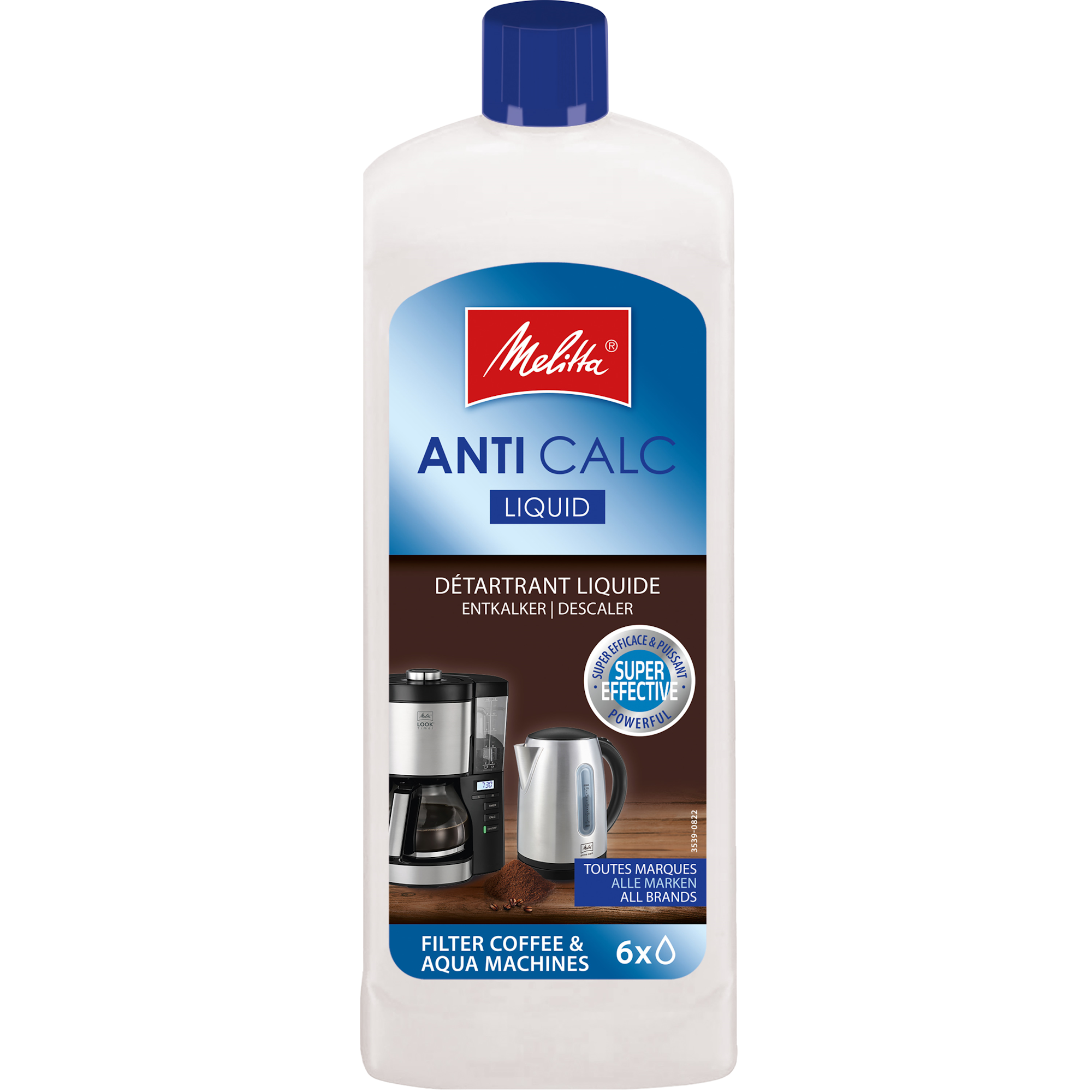 Anti Calc Flüssigentkalker für Filterkaffeemaschinen und Wasserkocher