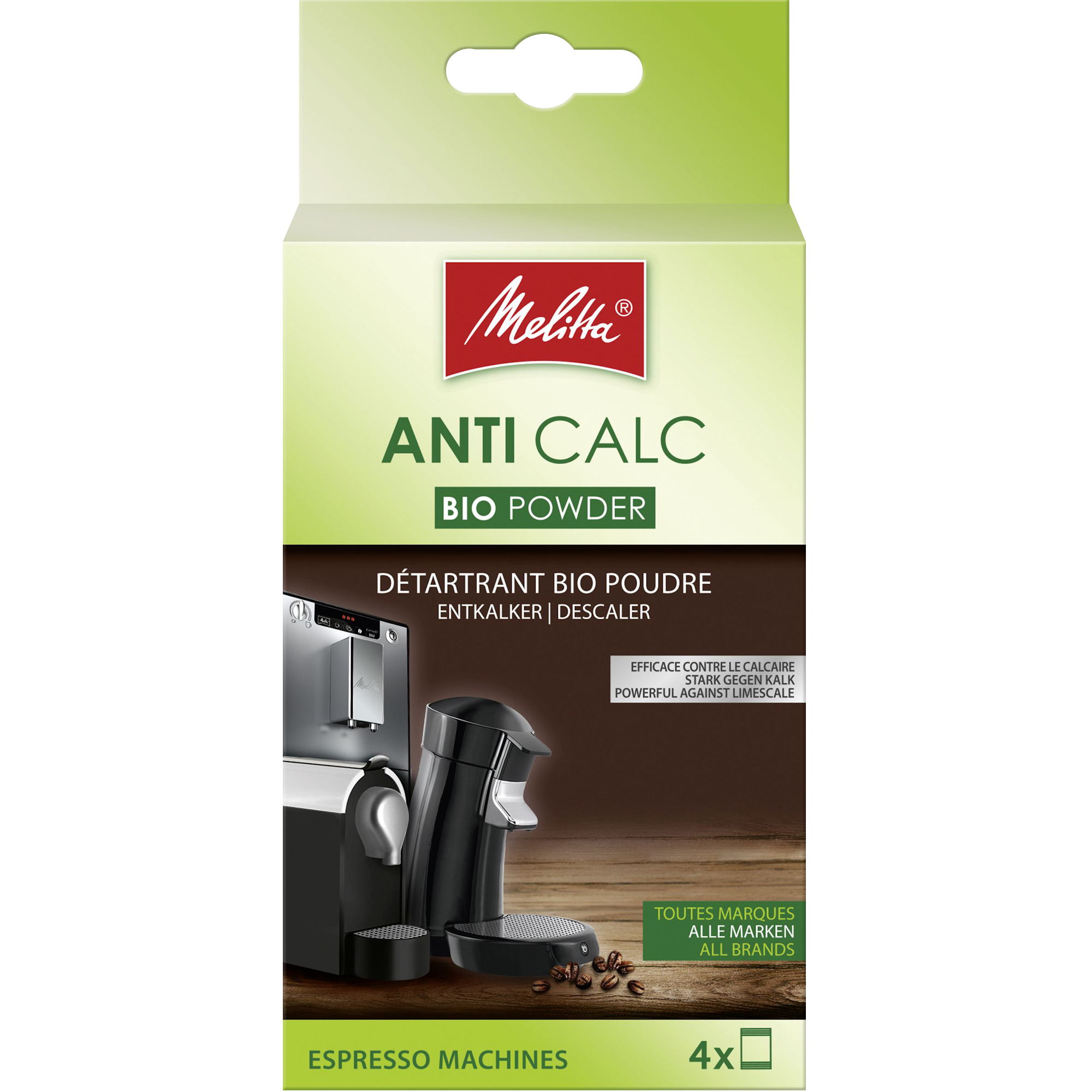 Anti Calc Bio Pulver für Kaffeevollautomaten, 4x40g