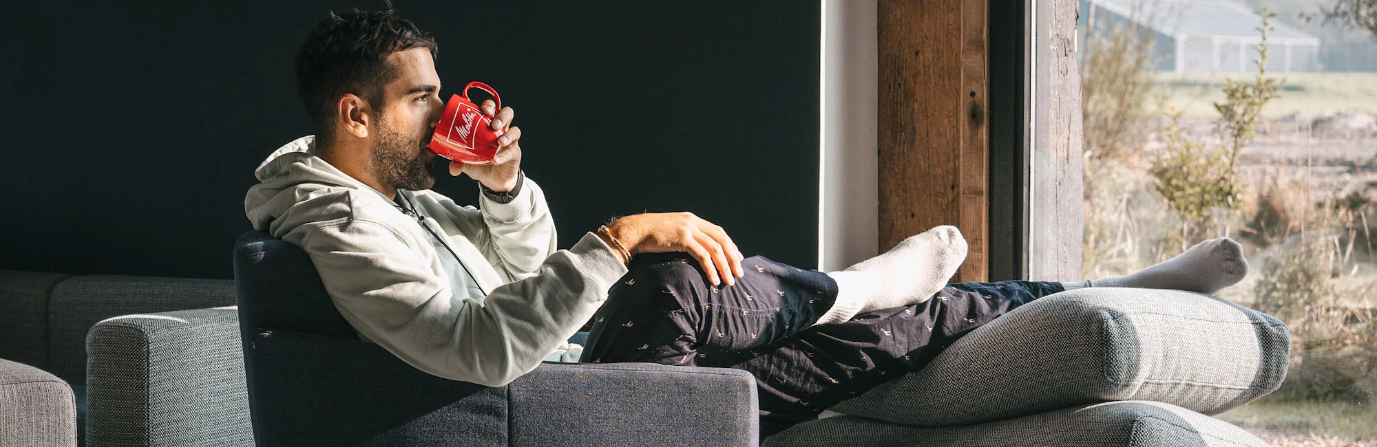Man enjoys a cup of Melitta coffee
