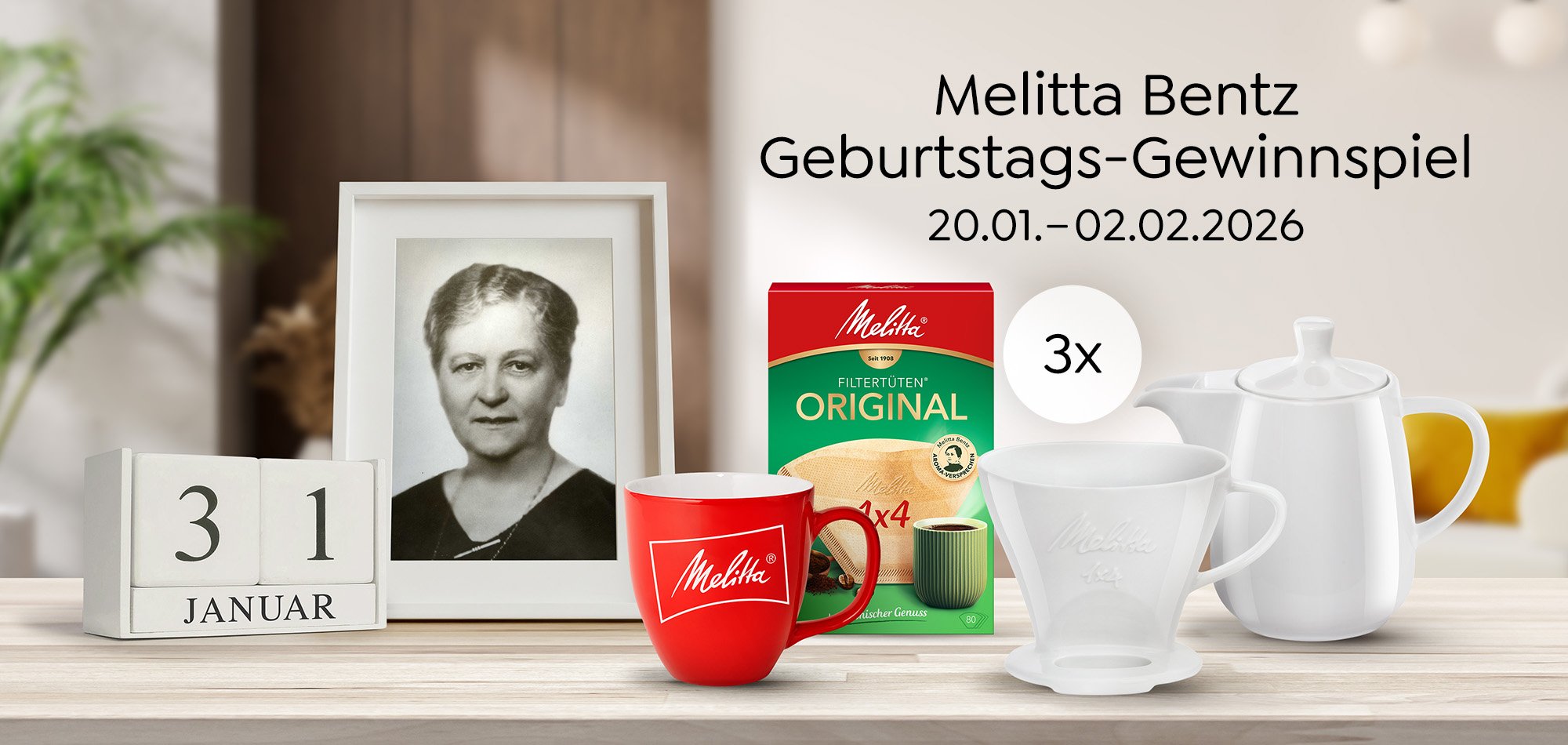 Melitta Bentz Geburtstags-Gewinnspiel 20.01.-02.02.2026