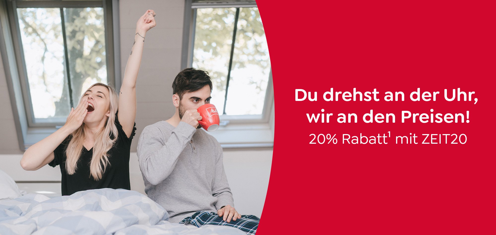 Zeitumstellung Aktion 20% Rabatt