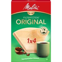 Produktbild von Melitta® Original, 1x4®, 80 Stück, naturbraun Filtertüten®, Braun - 1
