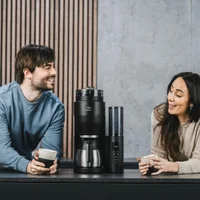 Produktbild von AromaFresh Therm Pro X Filterkaffeemaschine mit Mahlwerk, Schwarz-Silber - 6
