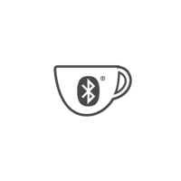 Icon Melitta Tasse mit einem Bluetooth Symbol drauf