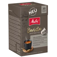 Seitenansicht der Verpackung von Melitta® Barista Ristretto Kaffeekapseln, Intensität 10/10, 20 Kapseln