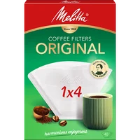 Product image of Melitta® Original, 1x4®, 40 pieces, white filter bags® - 1
