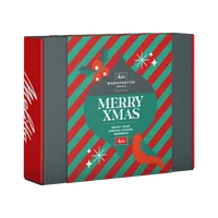 Verpackung vom Geschenkset der Melitta® Manufaktur, Aufschrift "Merry Xmas"