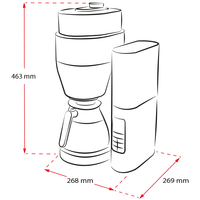 Productafbeelding van AromaFresh Therm Pro filterkoffiezetapparaat met molen, zwart - 5