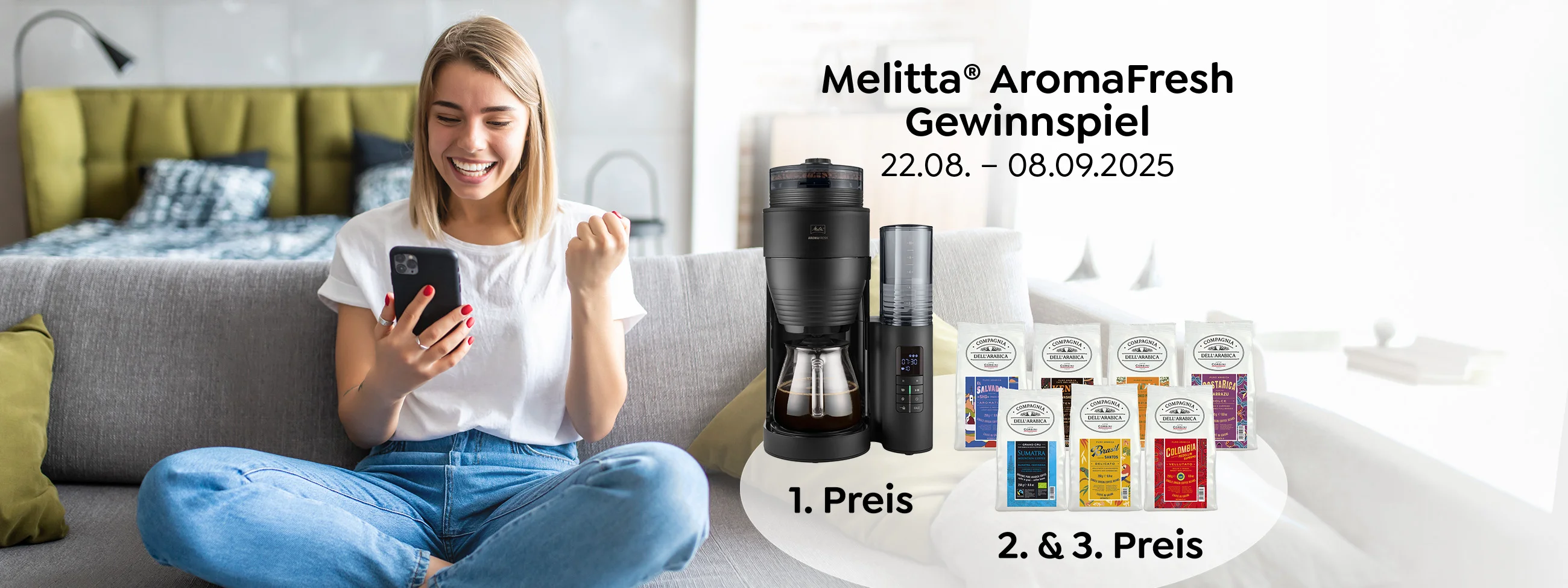 Melitta AromaFresh Gewinnspiel - Jetzt mitmachen bis 08.09.2025 und gewinnen!