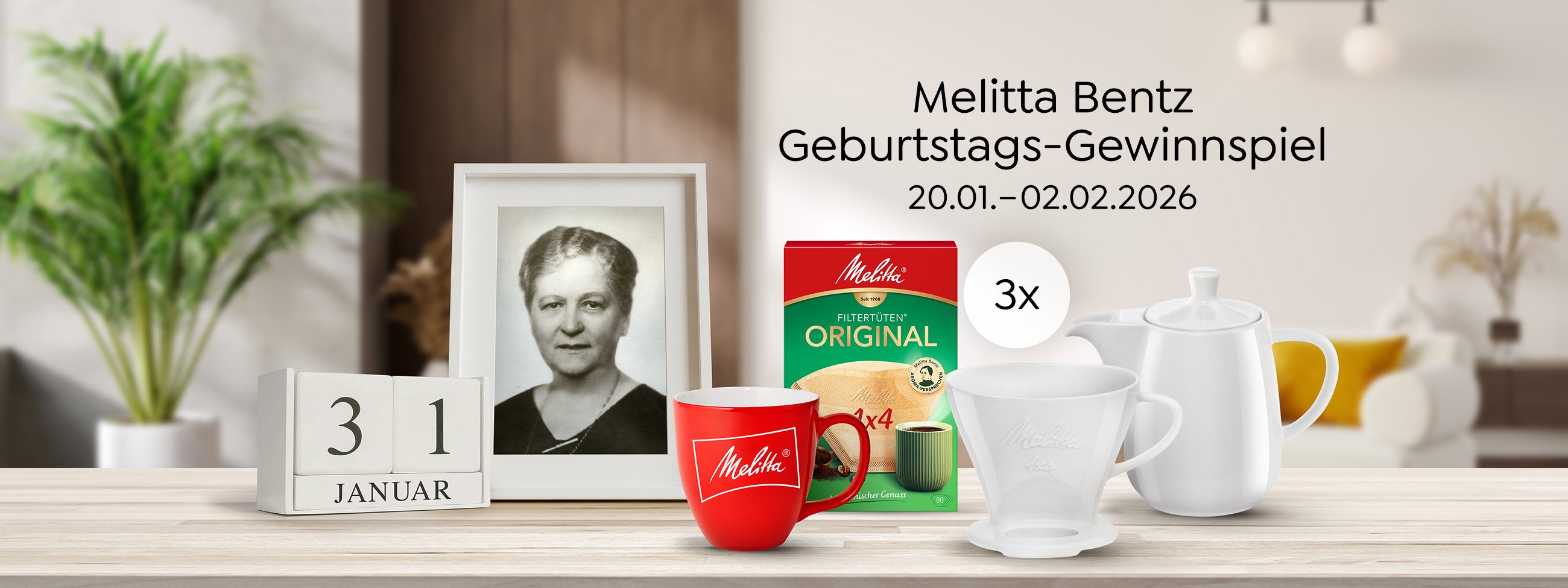Melitta Bentz Geburtstags-Gewinnspiel 20.01.-02.02.2026