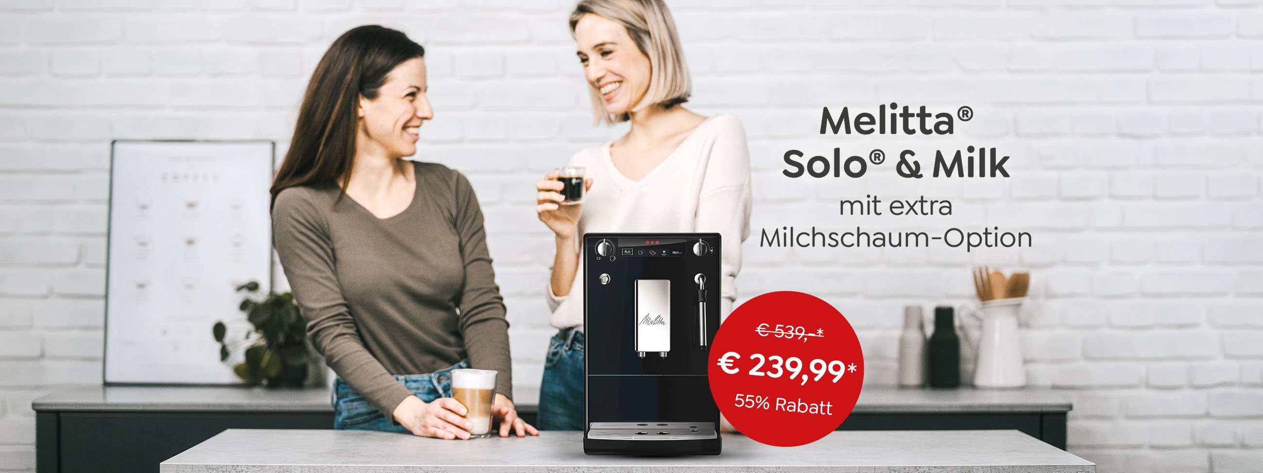 Melitta Solo & Milk schwarz um nur 239,99 € statt 539,- €