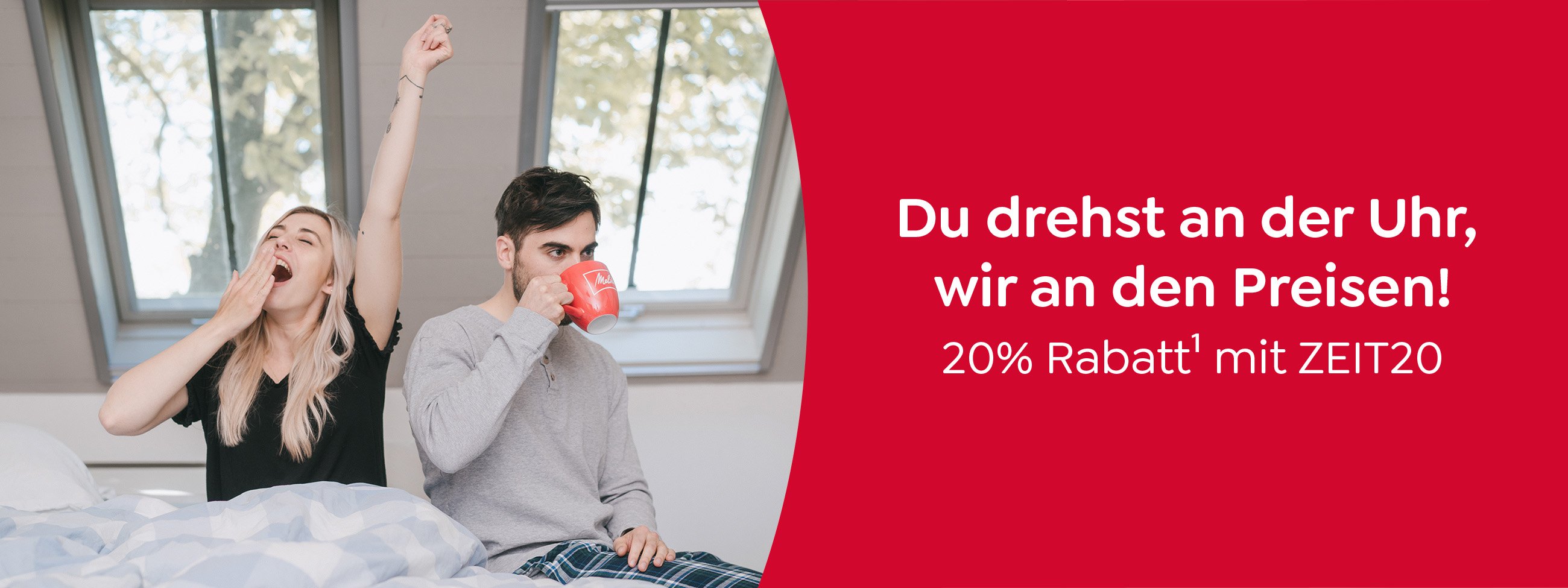 Zeitumstellung Aktion 20% Rabatt