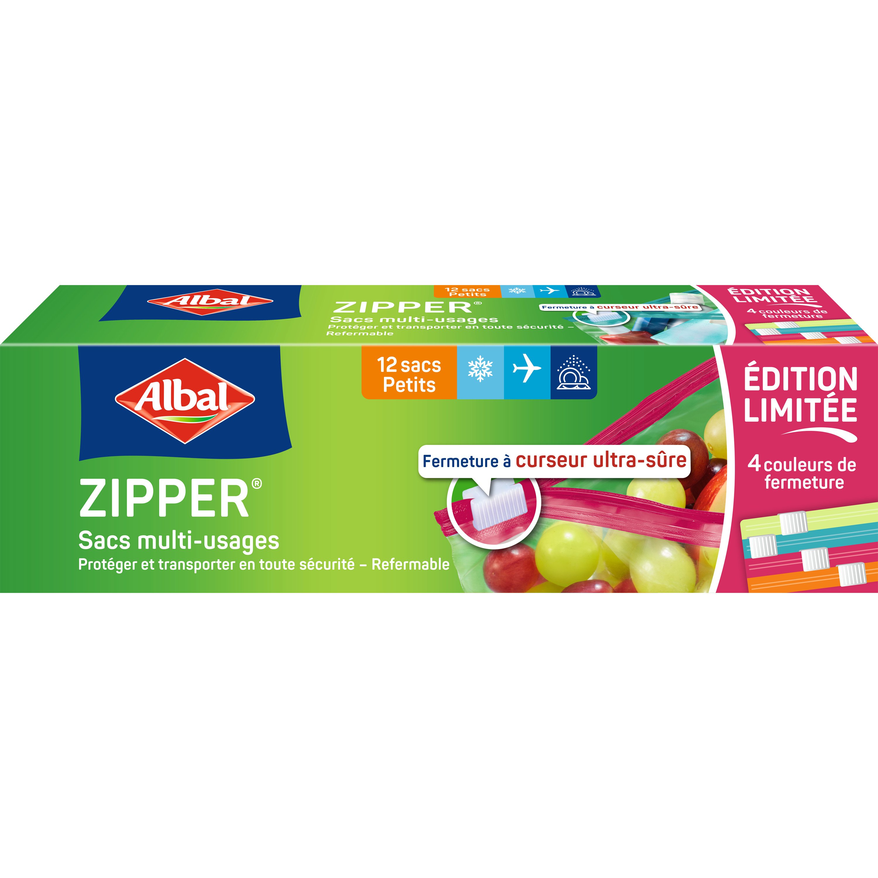 Zipper Edition limitée multicouleurs Petit Modèle 1L x12 ALBAL 