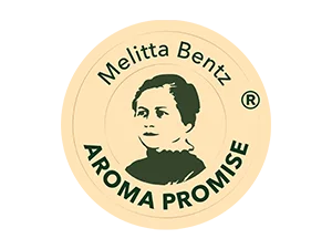 Sigillet med aromalöftet syns på Melitta Bentz.