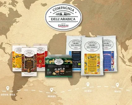 Kaffee Corsini in verschiedenen Sorten