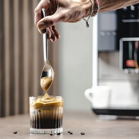 a delicious Melitta White Russian coffee cocktail in preparation
