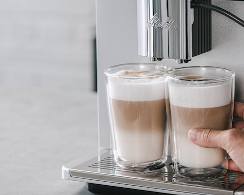 A model takes a Melitta coffee.