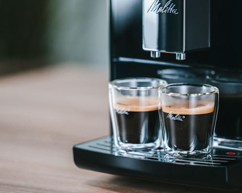 The Melitta Espresso has been freshly prepared.