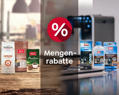 Melitta Mengenrabatte bei Kaffee- und Pflegeprodukten