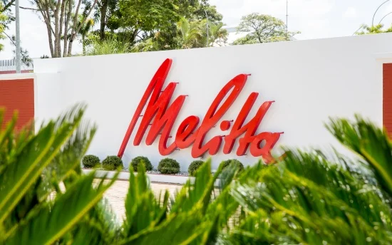Melitta logo against wall