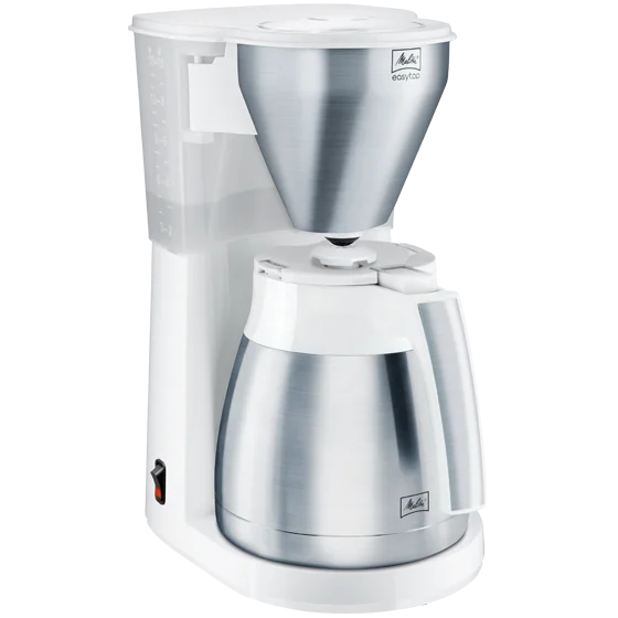 EasyTop® Therm Steel, blanc-acier-inoxydable Image du produit de la cafetière filtre Easytop® Therm Steel, blanche - 1