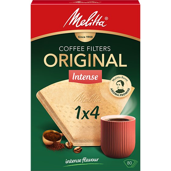 Melitta® Original Intense, 1x4®, 80 stuks, naturel bruin