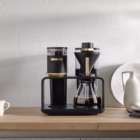 Produktbild av EPOS® filterkaffemaskin med kvarn, svart-guld - 3