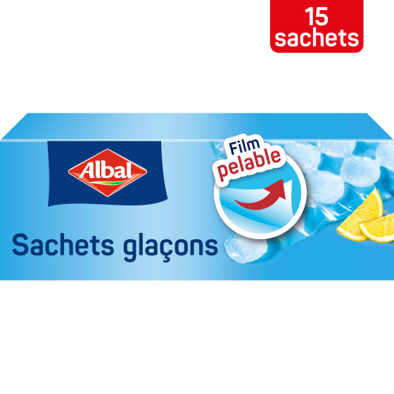 Sachets glaçons démoulage facile x15 ALBAL 