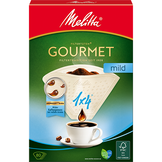 Melitta Gourmet® Mild, 1x4®, 80 St.