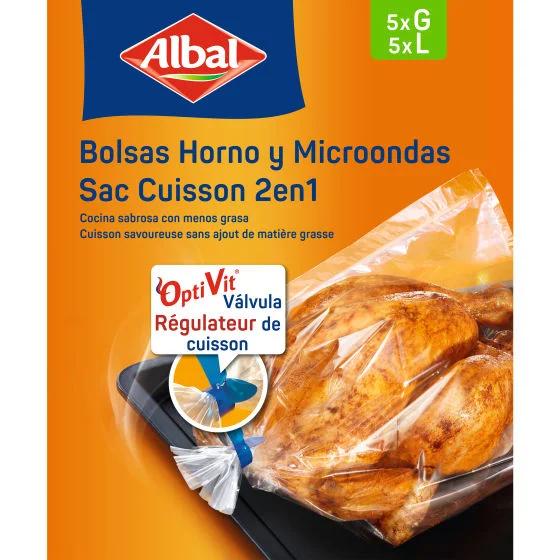 Sacs Cuisson 2 en 1 x5 ALBAL Sacs Cuisson 2 en 1 x5 ALBAL